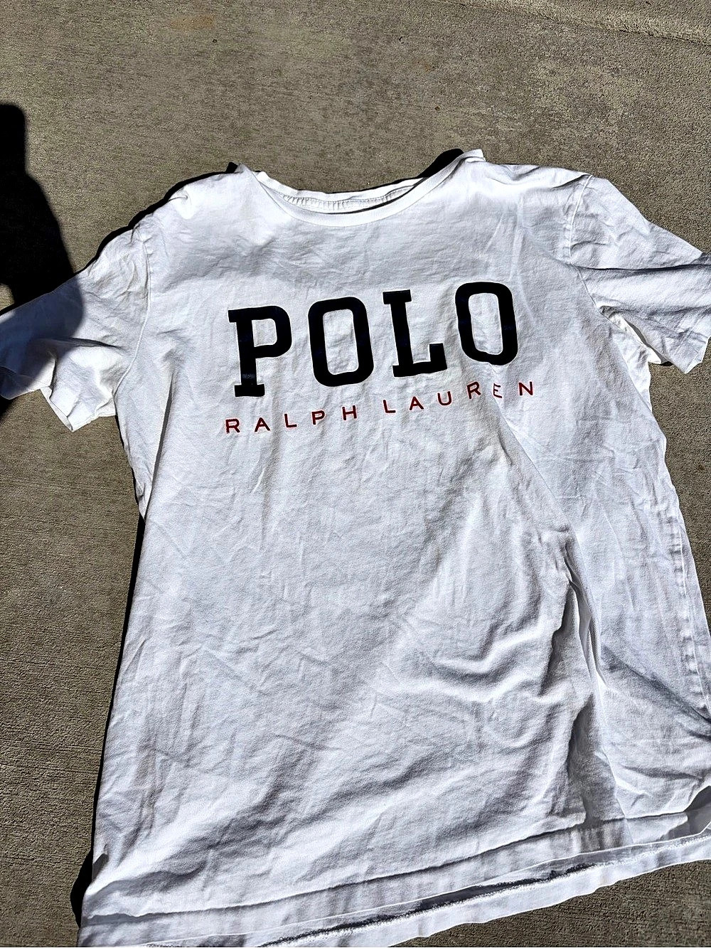 Ralph Lauren Custom Slim Fit Logo Short Sleeve Tee in White Like New